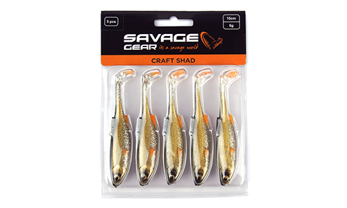 Мягкая приманка Savage Gear Craft Shad 100 Green Silver, 10см, 6г, уп.5шт, арт.72414 - оптовый интернет-магазин рыболовных товаров Пиранья 2
