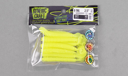   Generic Craft G-tail 2,5in, 6,5, .107, .10, . 274376 -  -    1