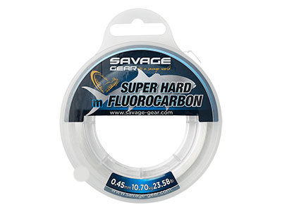 Леска Savage Gear Super Hard Fluorocarbon  Clear, 45м, 0.77мм, 25.70кг, 56.65lb, прозрачный, арт.74494 - оптовый интернет-магазин рыболовных товаров Пиранья