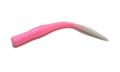   TroutMania Fat Worm 3,0", 7,62, 1,8, .205 Pink&White (Bubble Gum), .6 -  -   