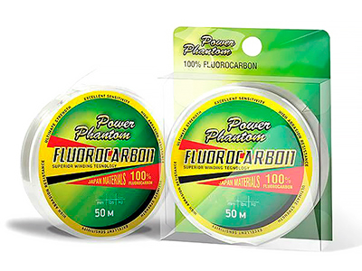 Флюорокарбон Power Phantom Fluorocarbon 0.23мм 4,3кг (2,0) 50м прозрачная - оптовый интернет-магазин рыболовных товаров Пиранья