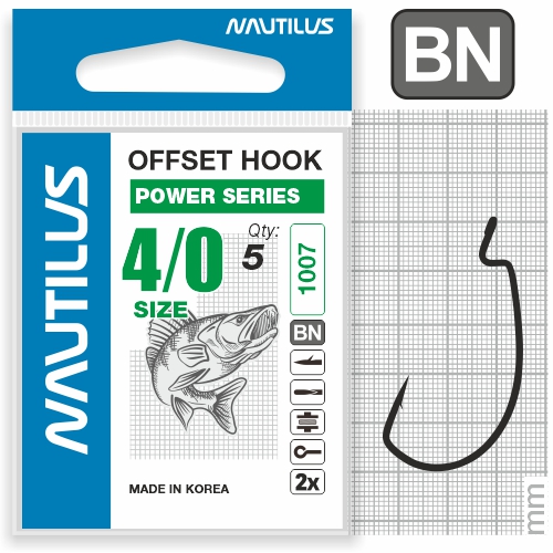   Nautilus Offset Power series Wide Gape Plus 1007 4/0 -  -   