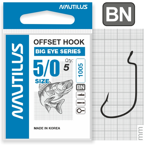   Nautilus Offset Big Eye Series Worm 1005 5/0 -  -   