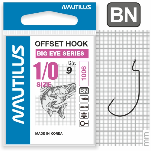   Nautilus Offset Big Eye Series Worm 1006 1/0 -  -   