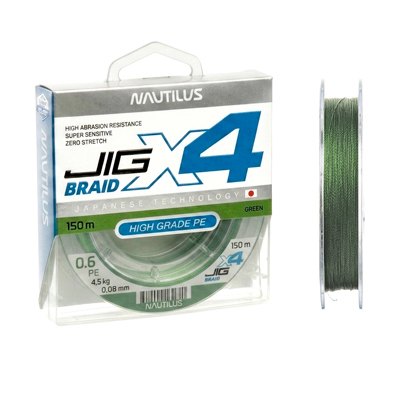���� Nautilus X4 Jig Braid Green d-0.10�� 5.4�� 0,8PE 150� - ������� ��������-������� ���������� ������� �������