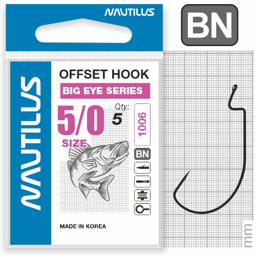   Nautilus Offset Big Eye Series Worm 1006 5/0 -  -   