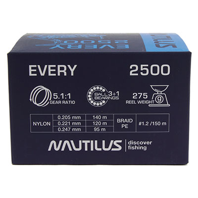 Катушка Nautilus Every 2500 - оптовый интернет-магазин рыболовных товаров Пиранья 9