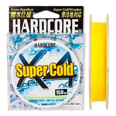  Duel Hardcore Super Cold X4 150m Hi-Vis Yellow 0.6 (0.13mm) 5.4kg -  -   