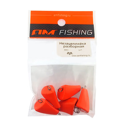 Грузило AM Fishing Незацепляйка разбор. оранжев. d-0.5мм 5гр - оптовый интернет-магазин рыболовных товаров Пиранья