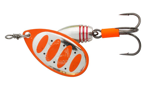 Блесна вращающаяся Savage Gear Rotex Spinner #5 Sinking Fluo Orange Silver, 14г, арт.42137 - оптовый интернет-магазин рыболовных товаров Пиранья