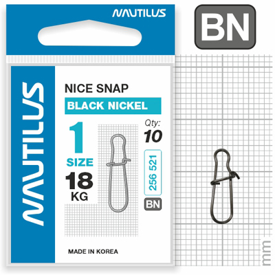  Nautilus Nice Snap black nickel size # 1  18 -  -   