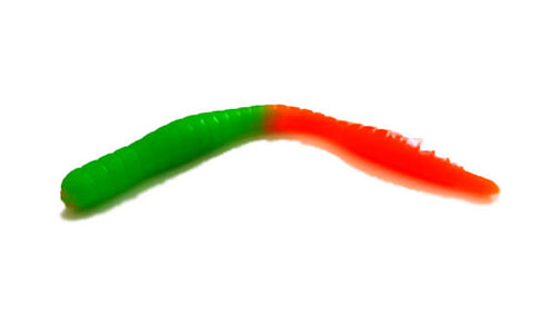  TroutMania Fat Worm 3,0", 7,62, 1,8, .210 Lime&Orange (Bubble Gum), .6 -  -   