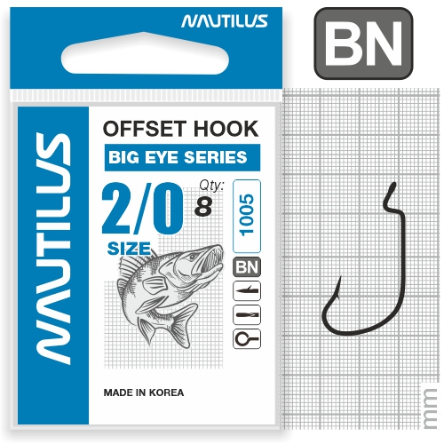   Nautilus Offset Big Eye Series Worm 1005 2/0 -  -   