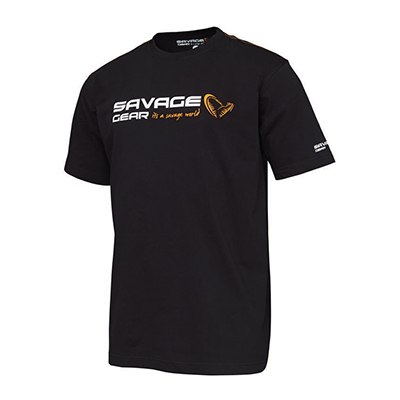 Футболка Savage Gear Signature Logo T-Shirt Black Ink р.XL, арт.73647 - оптовый интернет-магазин рыболовных товаров Пиранья