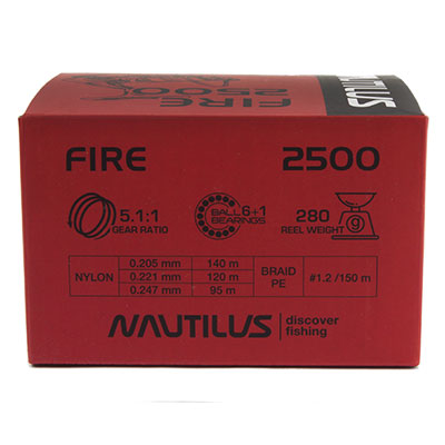 Катушка Nautilus Fire 2500 - оптовый интернет-магазин рыболовных товаров Пиранья 8