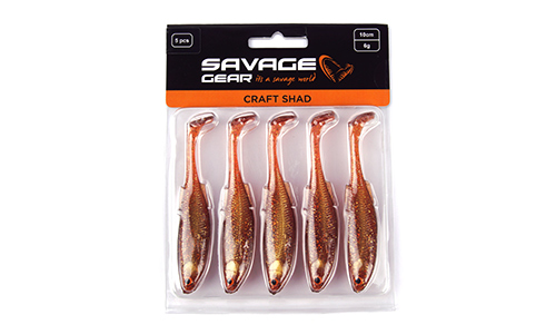 Мягкая приманка Savage Gear Craft Shad 100 Motor Oil, 10см, 6г, уп.5шт, арт.72419 - оптовый интернет-магазин рыболовных товаров Пиранья 2