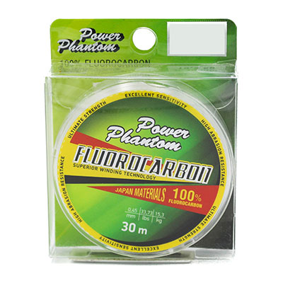 Флюорокарбон Power Phantom Fluorocarbon  0.7мм 28.2кг (18) 30м прозрачная - оптовый интернет-магазин рыболовных товаров Пиранья