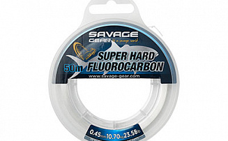 Леска Savage Gear Super Hard Fluorocarbon  Clear, 50м, 0.50мм, 13.20кг, 29.10lb, прозрачный, арт.74490 - оптовый интернет-магазин рыболовных товаров Пиранья - превью