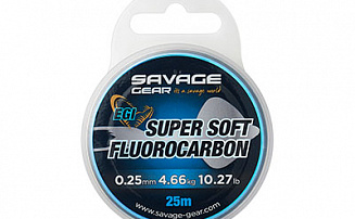 Леска Savage Gear Super Soft Fluorocarbon Egi Pink, 25м, 0.25мм, 4.66кг, 10.27lb, светло-розовый, арт.74481 - оптовый интернет-магазин рыболовных товаров Пиранья - превью