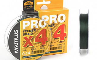 ���� Nautilus Pro Feeder Braid Dark Green d-0.14 6.8�� 15lb 150� - ������� ��������-������� ���������� ������� ������� - ������