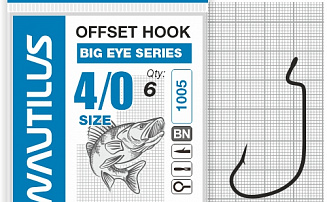 ������ �������� Nautilus Offset Big Eye Series Worm 1005 �4/0 - ������� ��������-������� ���������� ������� ������� - ������