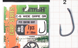   HITFISH Carp Series PTFE-GR C-5 Wide Gape GR   2 -  -    - 