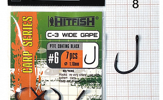   HITFISH Carp Series PTFE-BC C-3 Wide Gape   8 -  -    - 