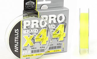���� Nautilus Pro Braid X4 Fluo Yellow d-0.09 2.7�� 6lb 150� - ������� ��������-������� ���������� ������� ������� - ������