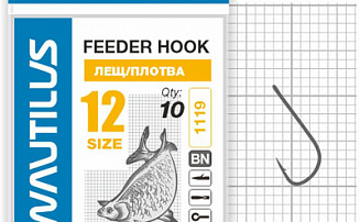 Крючок Nautilus Feeder Лещ/плотва 1119BN №12 - оптовый интернет-магазин рыболовных товаров Пиранья - превью