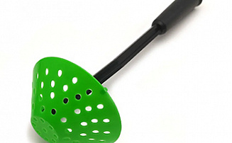 Черпак складной Три Кита Техно ПЛ с пластмассовой ручкой зеленый - оптовый интернет-магазин рыболовных товаров Пиранья - превью