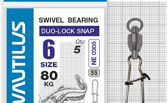  Nautilus     Swivel Bearing Duo-Lock Snap NE0305 # 6 -  -    - 