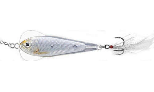 Блесна колеблющаяся LIVETARGET Flutter Shad Jigging Spoon 50SS-134 Silver/Pearl, 50мм, 11г - оптовый интернет-магазин рыболовных товаров Пиранья