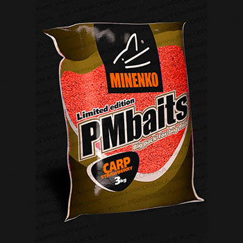 Прикормка MINENKO PMbaits Big Pack Carp 3кг Strawberry 1208 - оптовый интернет-магазин рыболовных товаров Пиранья